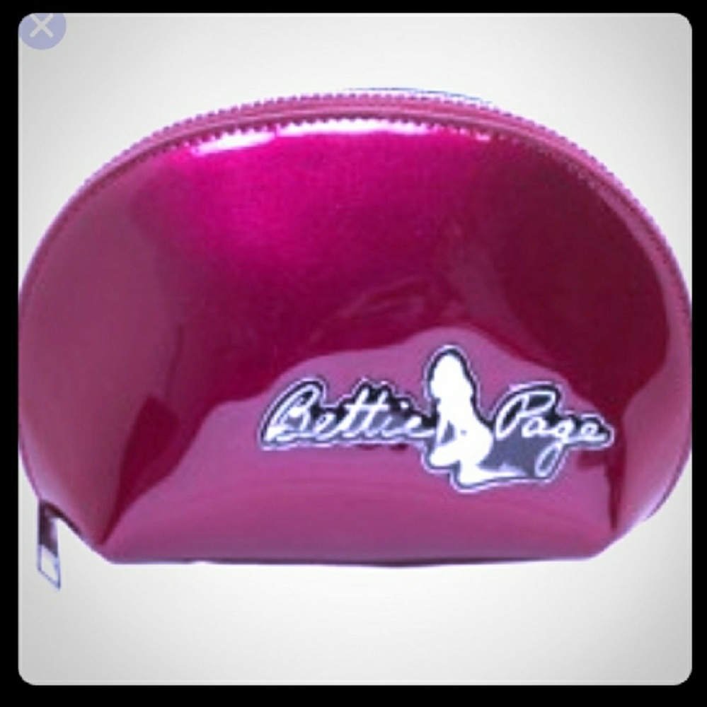 SOURPUSS BETTIE PAGE MAKEUP BAG BLUE RETRO Zipper Is Damaged‼️